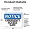Signmission Emergency Access Gate OSHA Notice Sign, Vinyl Decal, 14in W x 10in L, 2PK OS-2PACK-NS-D-1014-L-11744 - alternate 2